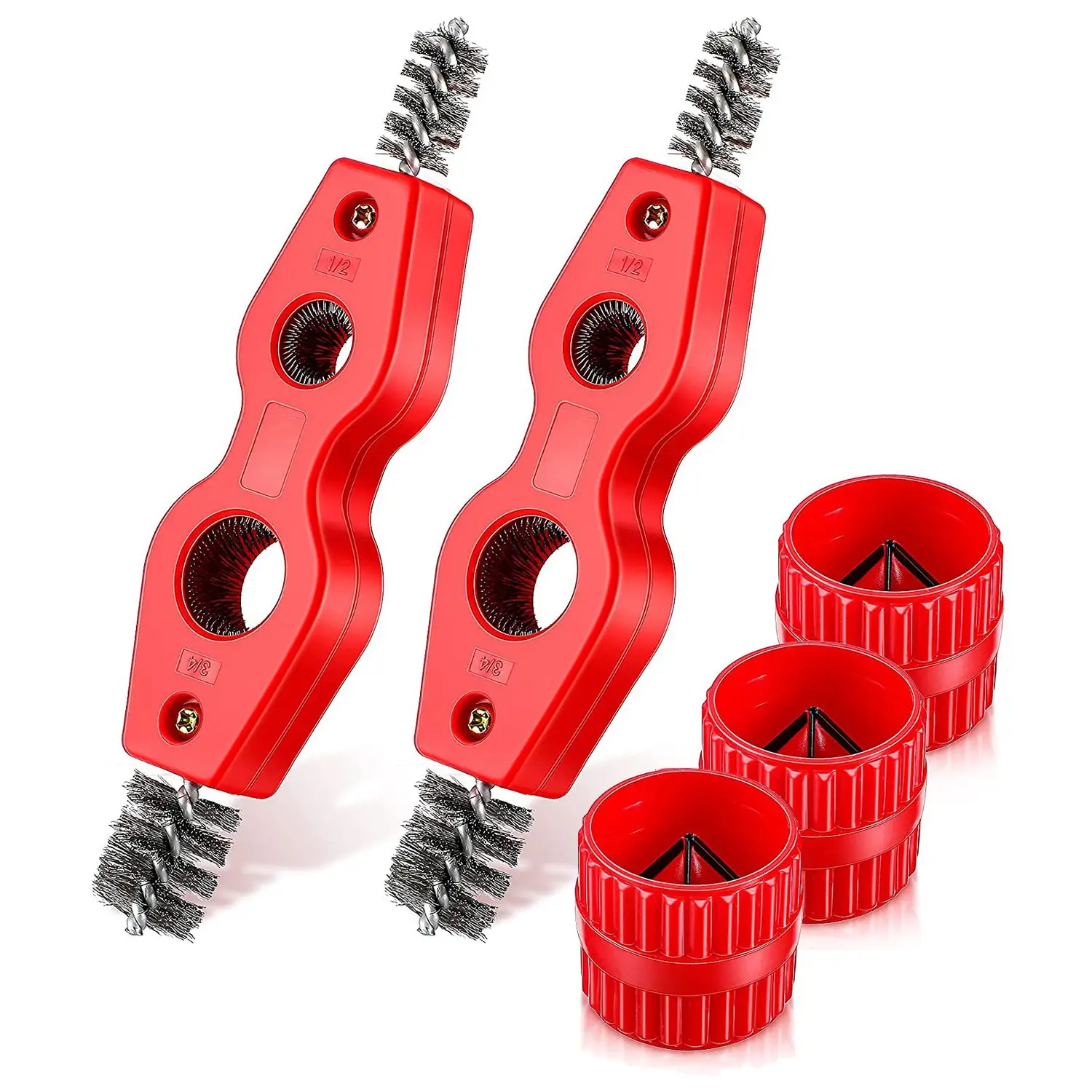 Pipe Reamer Deburring Tool 5Pcs Copper Pipe Cleaner and Reamer Set Pipe Deburring Brush Tubing Chamfer Tool
Pipe Reamer Deburring Tool 5Pcs Copper Pipe Cleaner and Reamer Set Pipe Deburring Brush Tubing Chamfer Tool