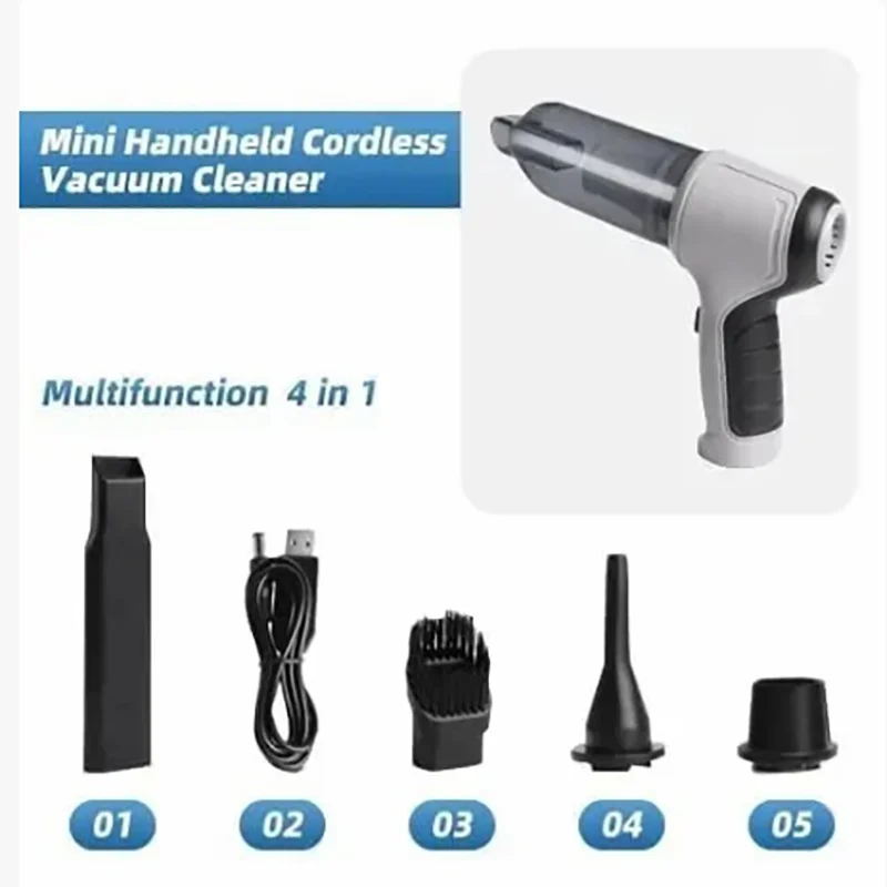 Car Mounted Vacuum Cleaner Wireless Portable Handheld Car Mini Vacuum Cleaner With Super High Power Household
Car Mounted Vacuum Cleaner Wireless Portable Handheld Car Mini Vacuum Cleaner With Super High Power Household