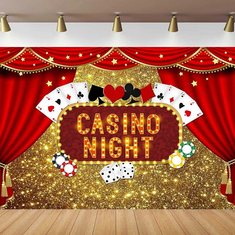 Las Vegas Gold Glitter Bokeh Photography Backdrop Casino Night Poker Dice Red Curtains Background Birthday Party Prom Banner
Las Vegas Gold Glitter Bokeh Photography Backdrop Casino Night Poker Dice Red Curtains Background Birthday Party Prom Banner