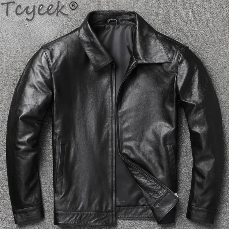 Tcyeek 100% Genuine Leather Jacket Men Cowhide Short Slim Casual Leather Coat Man's Autumn Winter Large Size Plus Cotton Jacket
Tcyeek 100% Genuine Leather Jacket Men Cowhide Short Slim Casual Leather Coat Man's Autumn Winter Large Size Plus Cotton Jacket