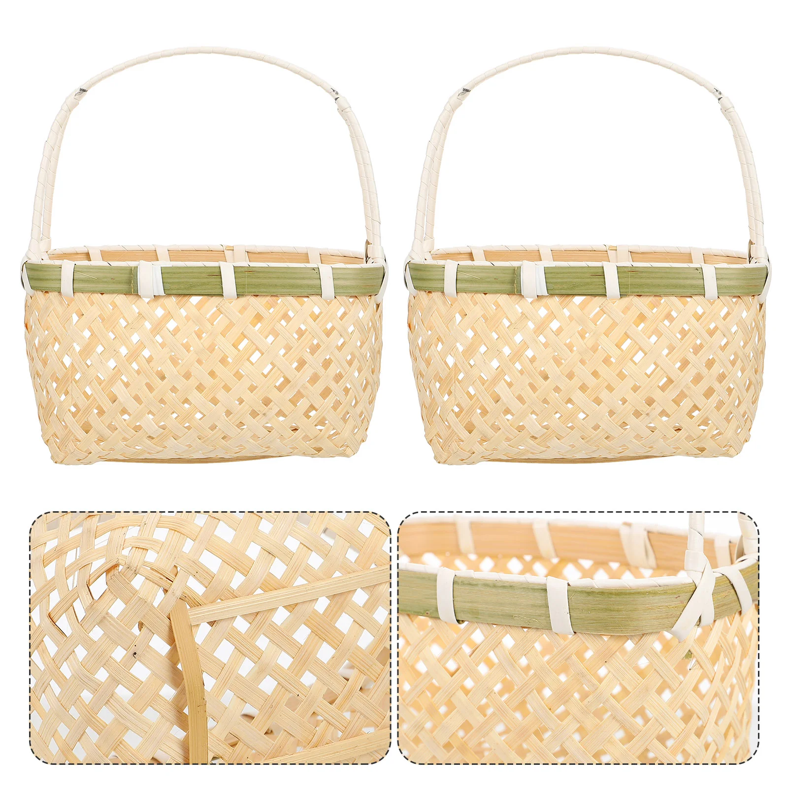 Basket Woven Wicker Storage Picnic Flower Rattan Baskets Organizer Handle Fruit Container Girl Snack Gift Fruits Braided Natural 
Basket Woven Wicker Storage Picnic Flower Rattan Baskets Organizer Handle Fruit Container Girl Snack Gift Fruits Braided Natural