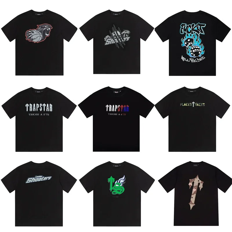 2023ss Trapstar trendy hip-hop round neck T-shirt with simple embroidery for men and women summer short sleeves
2023ss Trapstar trendy hip-hop round neck T-shirt with simple embroidery for men and women summer short sleeves