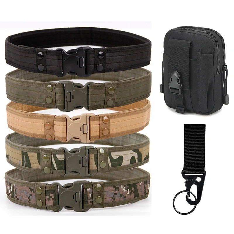 Army Style Combat Belts Set Included Bag Hook Quick Release Tactical Belt Fashion Men Military Canvas Waistband Outdoor Hunting
Army Style Combat Belts Set Included Bag Hook Quick Release Tactical Belt Fashion Men Military Canvas Waistband Outdoor Hunting