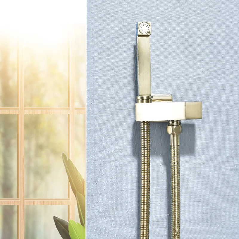 Brushed Gold Bathroom Toilet Bidet Faucets Single Cold Wall Handheld Hygienic Spray Head Brass Spray Gun Nozzle Bidet Faucet
Brushed Gold Bathroom Toilet Bidet Faucets Single Cold Wall Handheld Hygienic Spray Head Brass Spray Gun Nozzle Bidet Faucet