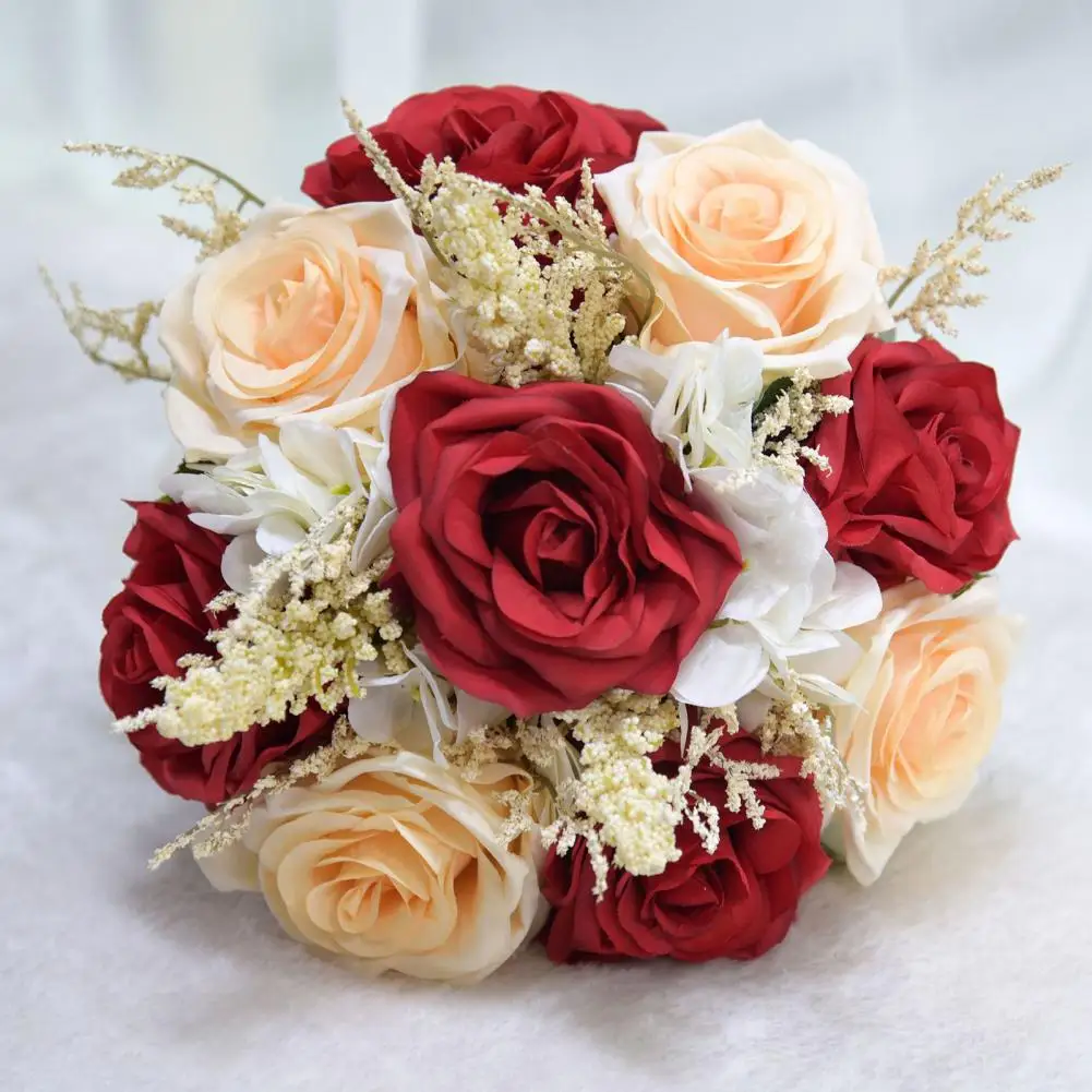 Long-lasting Artificial Rose Easy Care Artificial Rose Realistic Reusable Wedding Artificial Rose Bouquet with Ribbon Bowknot
Long-lasting Artificial Rose Easy Care Artificial Rose Realistic Reusable Wedding Artificial Rose Bouquet with Ribbon Bowknot