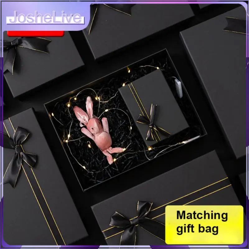 Gift Box Black Rectangular Bow Gift Box Large Exquisite Packaging Box Heavenly Cover Red Creative Gift Box (excluding Bag)
Gift Box Black Rectangular Bow Gift Box Large Exquisite Packaging Box Heavenly Cover Red Creative Gift Box (excluding Bag)