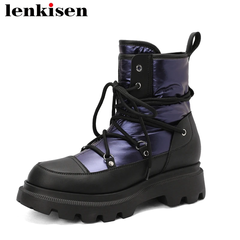 Lenkisen Fashion Large Size 41 Fabric Wool Thick Heel Modern Snow Boots Warm Winter Shoes Platform Concise Elegant Ankle Boots
Lenkisen Fashion Large Size 41 Fabric Wool Thick Heel Modern Snow Boots Warm Winter Shoes Platform Concise Elegant Ankle Boots