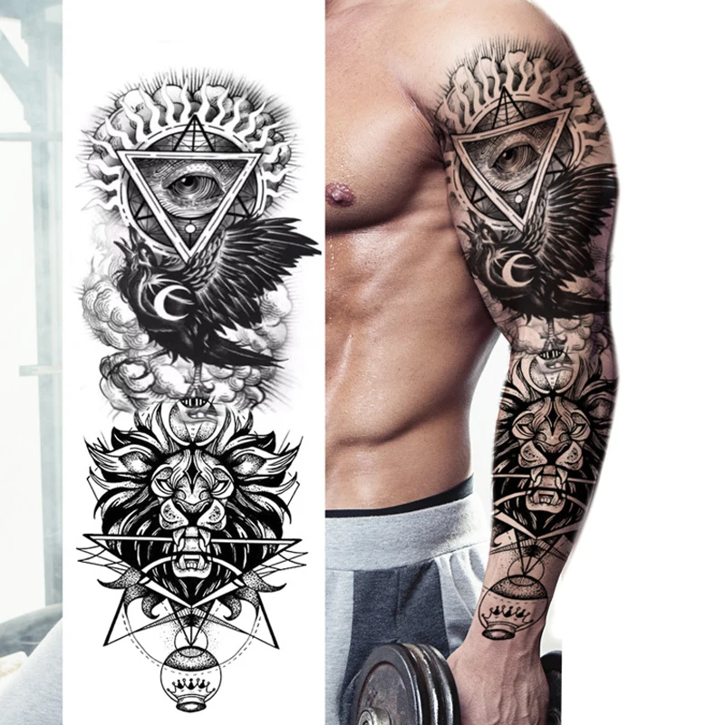 Large Arm Sleeve Tattoo Lion Crown King Jesus Waterproof Temporary Tatoo Sticker Wild Wolf Tiger Men Full Skull Totem Fake Tatto
Large Arm Sleeve Tattoo Lion Crown King Jesus Waterproof Temporary Tatoo Sticker Wild Wolf Tiger Men Full Skull Totem Fake Tatto