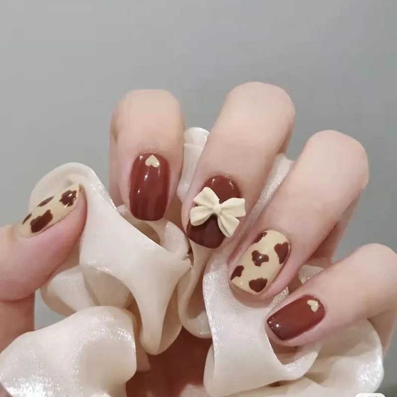24PCS Brown Nail Patch Sweet Style Short Paragraph Removable Manicure Save Time Sweet Style Manicure Save Time Glue Type BU
24PCS Brown Nail Patch Sweet Style Short Paragraph Removable Manicure Save Time Sweet Style Manicure Save Time Glue Type BU