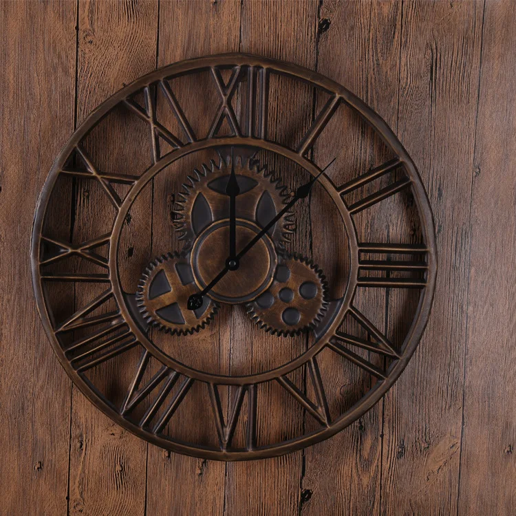 European Vintage Gear Wall Clock Household Bedroom Living Room Decor Creative Metal Bar Hotel Wall Handing Clock Best Gift LA217
European Vintage Gear Wall Clock Household Bedroom Living Room Decor Creative Metal Bar Hotel Wall Handing Clock Best Gift LA217