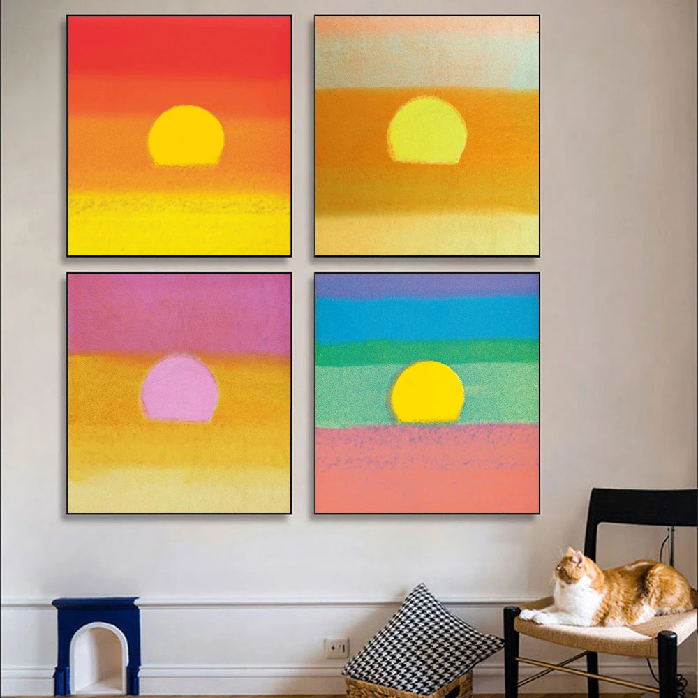 Minimalist Sunrise Sunset Prints On Canvas Painting Andy Warhol Art Watercolor Poster Nordic Wall Picture Living Room Home Decor
Minimalist Sunrise Sunset Prints On Canvas Painting Andy Warhol Art Watercolor Poster Nordic Wall Picture Living Room Home Decor
