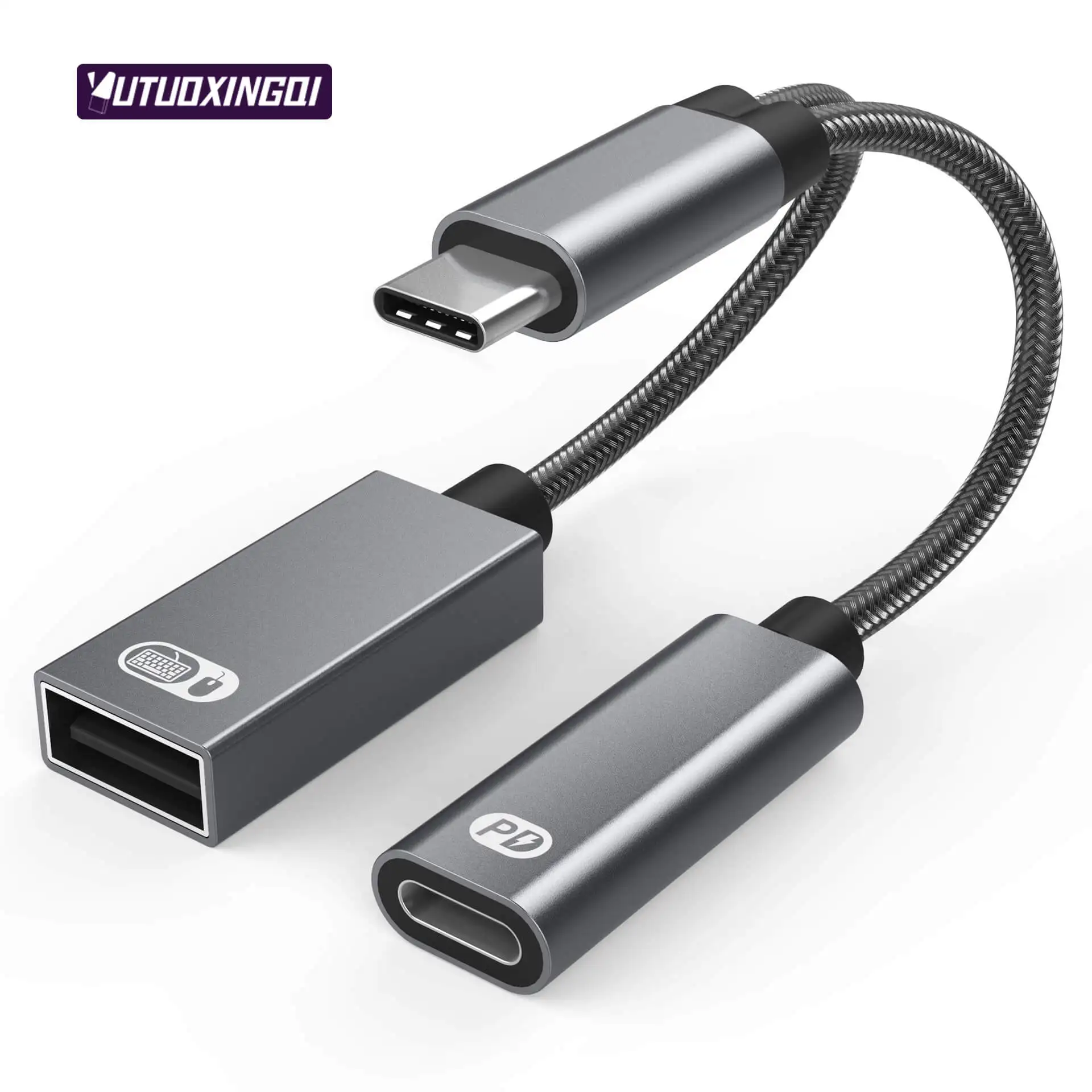 Type C 2in1 PD 60W USB 2.0 Multifunctional Adapter Fast Charging OTG Connect Flash Disk Game Handle Mouse Keyboard Etc to Read
Type C 2in1 PD 60W USB 2.0 Multifunctional Adapter Fast Charging OTG Connect Flash Disk Game Handle Mouse Keyboard Etc to Read