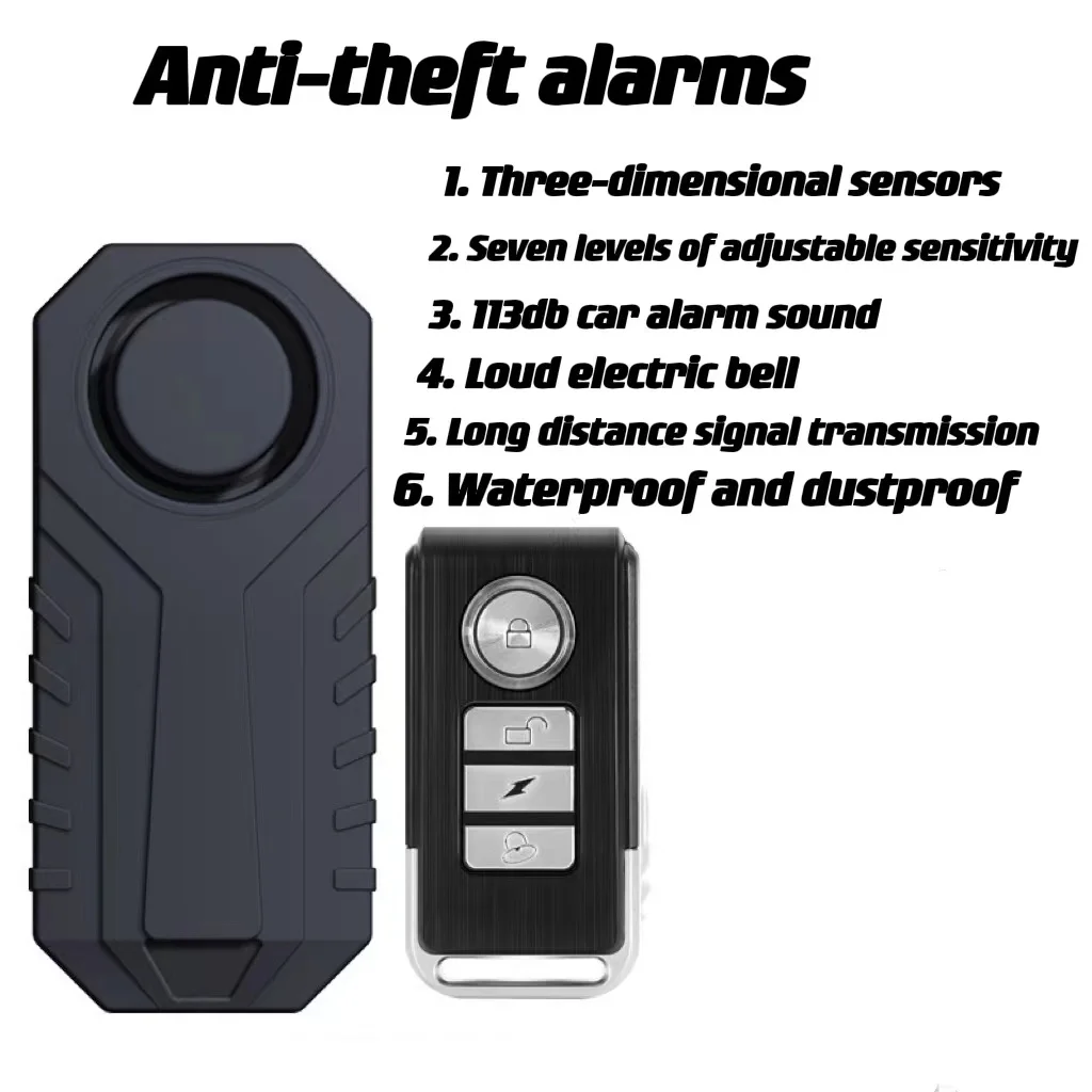 Installation-Free Wireless Remote Control Bicycle Burglar Alarm Electric Motorbike Battery Car Home Vibration Detector
Installation-Free Wireless Remote Control Bicycle Burglar Alarm Electric Motorbike Battery Car Home Vibration Detector