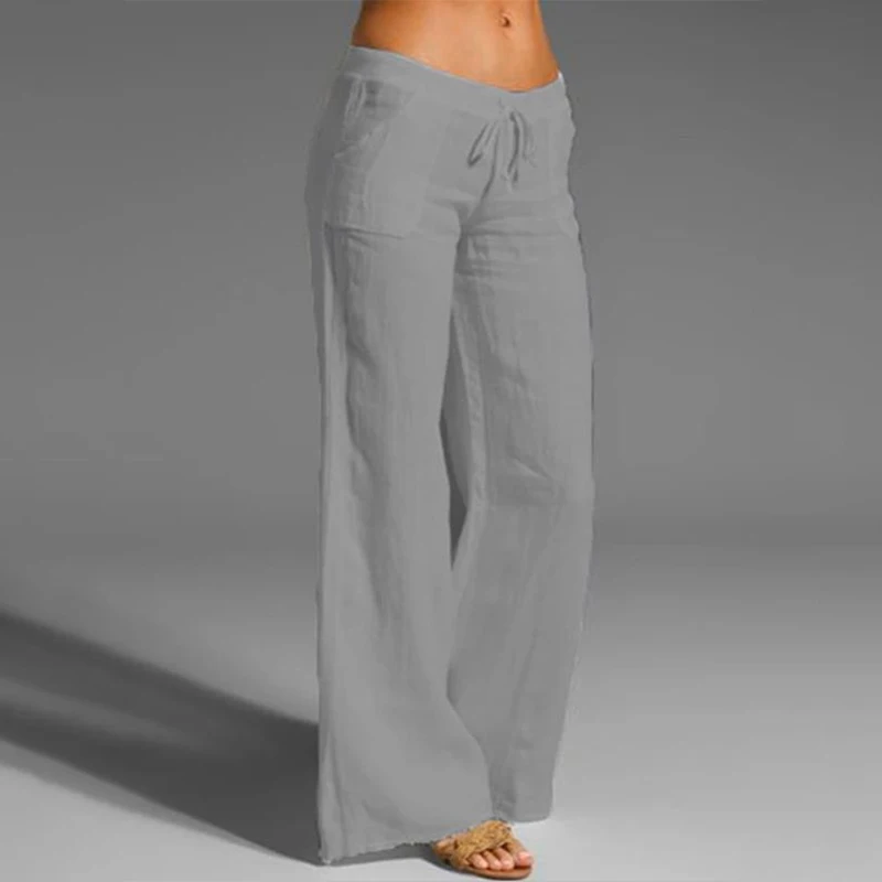 Women's wide leg trousers High Waist Casual loose summer women's trousers 2022 Cotton linen drawstring trousers
Women's wide leg trousers High Waist Casual loose summer women's trousers 2022 Cotton linen drawstring trousers