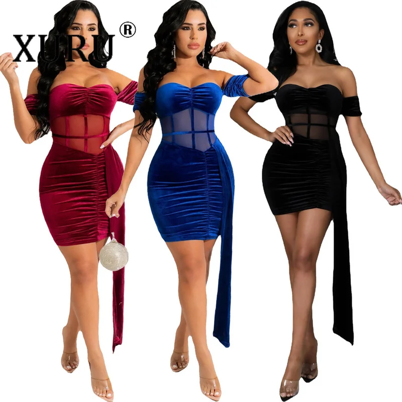 XURU European and American New Women's Dresses, High Elastic Korean Velvet Wrap Chest Slim Dress, Sexy Dress
XURU European and American New Women's Dresses, High Elastic Korean Velvet Wrap Chest Slim Dress, Sexy Dress
