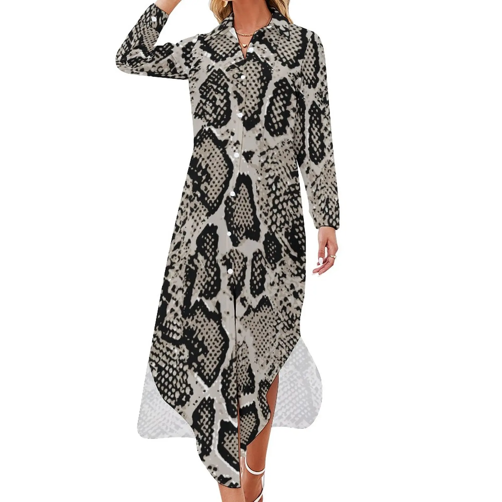 Python Snakeskin Chiffon Dress Sexy V Neck Animal Print Elegant Dresses Womens Street Style Casual Dress Gift 
Python Snakeskin Chiffon Dress Sexy V Neck Animal Print Elegant Dresses Womens Street Style Casual Dress Gift