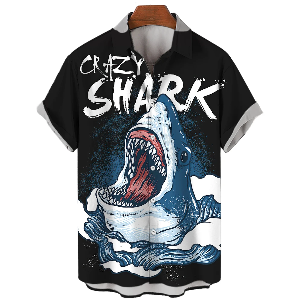 New Men's Shirt Hawaiian Shirt Shark 3d Printing Beach Casual Vacation Clothing Loose Large Yards Short-Sleeved T-Shirt Tops 
New Men's Shirt Hawaiian Shirt Shark 3d Printing Beach Casual Vacation Clothing Loose Large Yards Short-Sleeved T-Shirt Tops