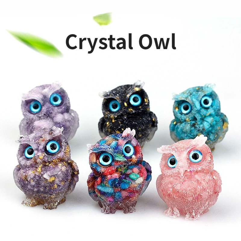 1PCS Natural Crystal Stone Gravel Owl Animal Crafts Hand Made Small Figurines DIY Resin Table Decor Home Decor Collect Gifts
1PCS Natural Crystal Stone Gravel Owl Animal Crafts Hand Made Small Figurines DIY Resin Table Decor Home Decor Collect Gifts