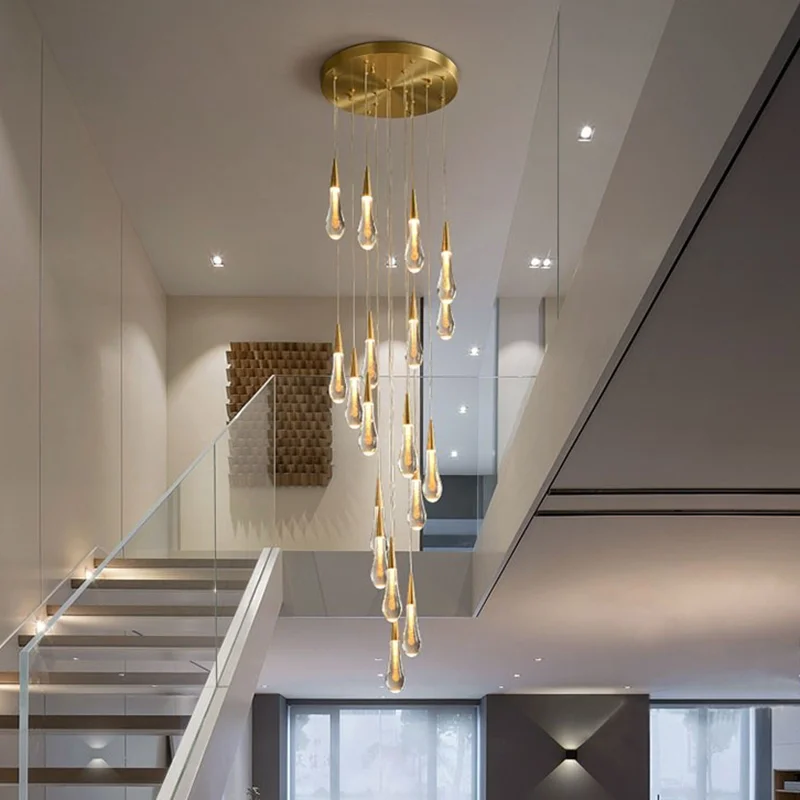 Chandeliersing Living Room Villa Hall Stairwell Golden Powder Water Drop Kitchen Crystal led Bedroom Hanging Lamp Light
Chandeliersing Living Room Villa Hall Stairwell Golden Powder Water Drop Kitchen Crystal led Bedroom Hanging Lamp Light