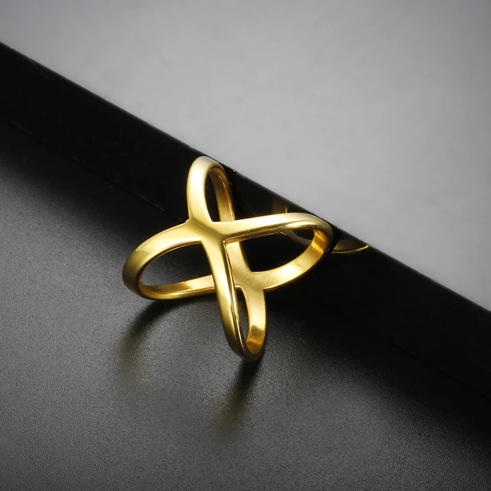 Fashion X Shape Knotted Cross Cutout Ring for Women Stainless Steel 18 K Gold Plated Waterproof Jewelry Accessories Wholesale
Fashion X Shape Knotted Cross Cutout Ring for Women Stainless Steel 18 K Gold Plated Waterproof Jewelry Accessories Wholesale