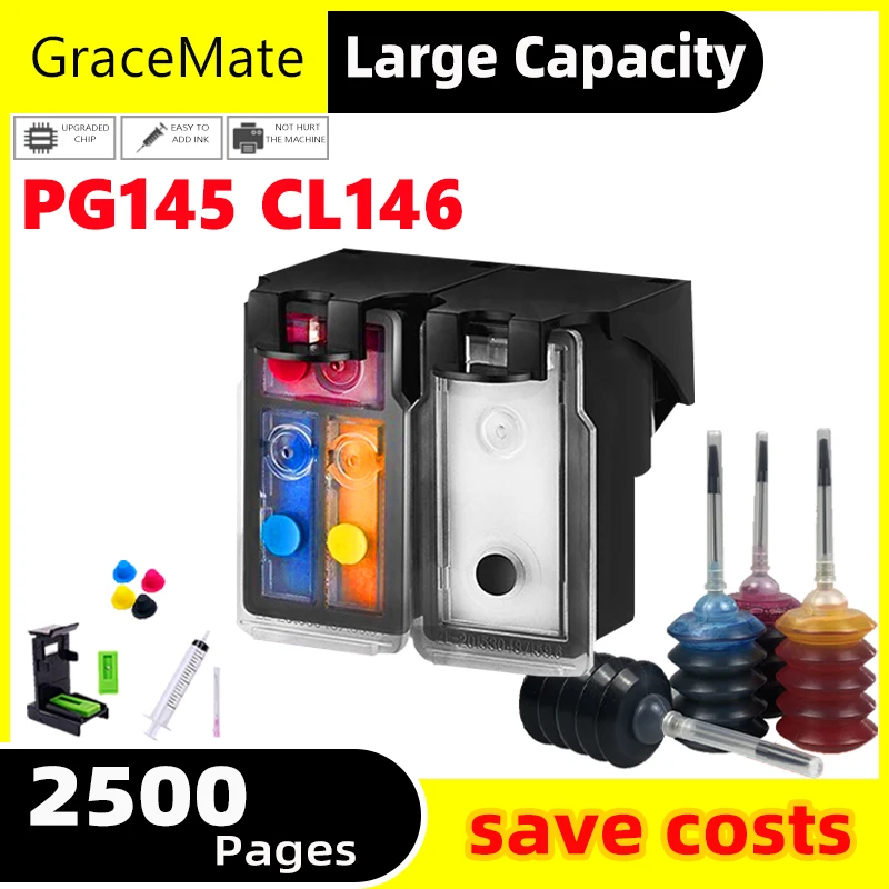 

PG145 CL146 Ink Cartridge Replacement for Canon pg145 cl146 for Canon Pixma MG2410 MG2510 TS3110 IP2810 MG2910 MG3010 Printer