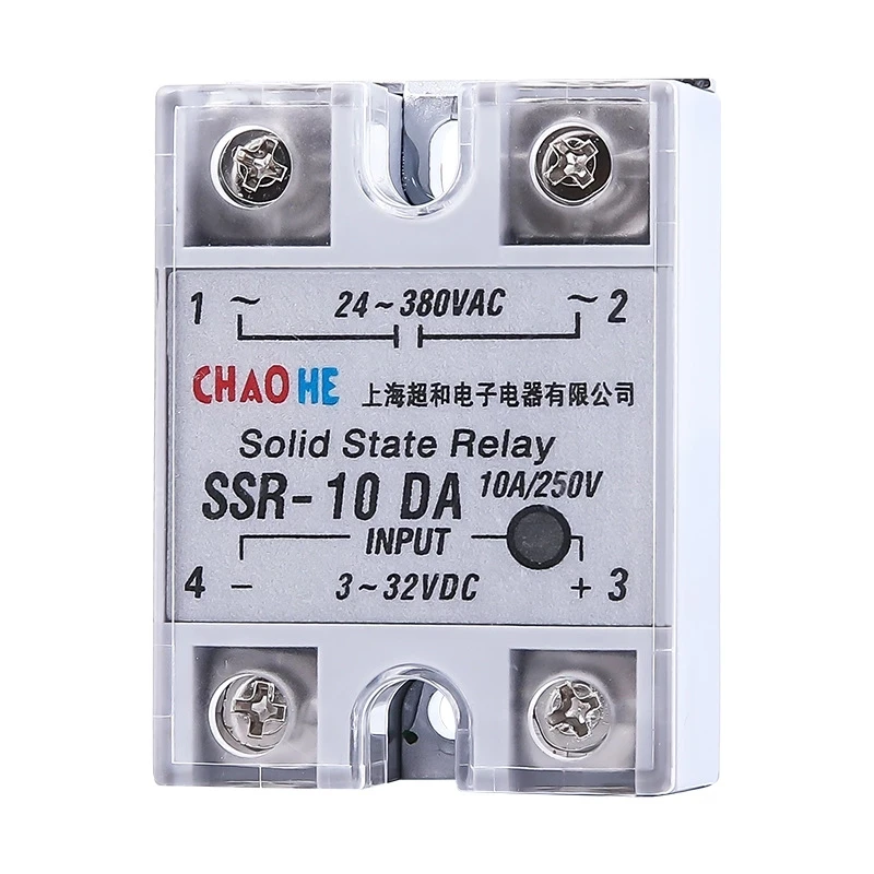 24-380VAC Small Single Phase Solid State Relay Module Heatsink SSR-10DA SSR-25DA SSR-40DA 3-32VDC DC Control AC Load
24-380VAC Small Single Phase Solid State Relay Module Heatsink SSR-10DA SSR-25DA SSR-40DA 3-32VDC DC Control AC Load