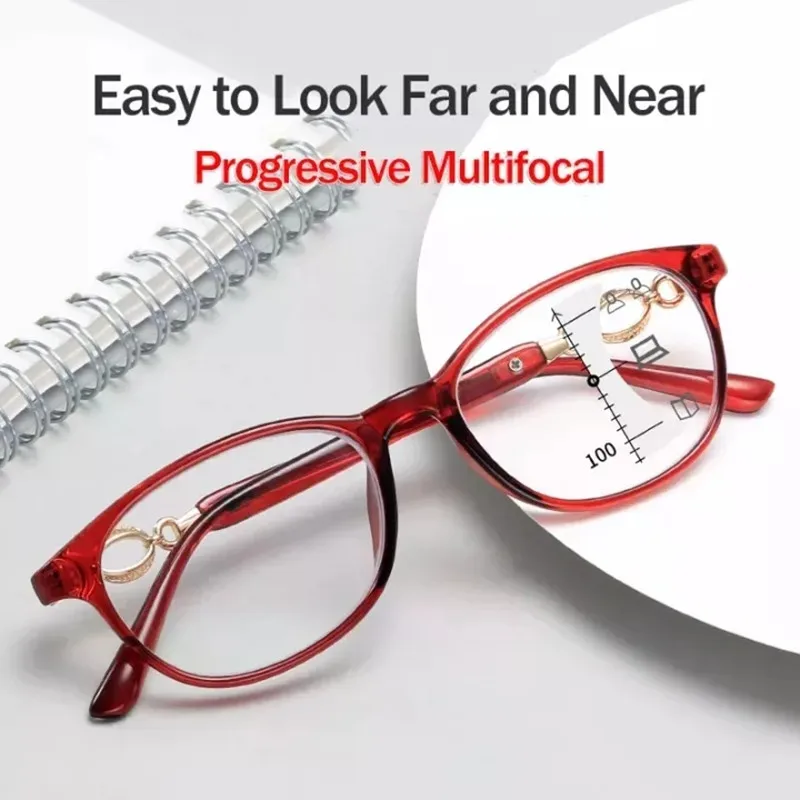 Women Multifocal Reading Glasses Anti-blue Light Women Progressive Eyeglasses Prescription Spectacles Diopter +1.0 To +4.0 
Women Multifocal Reading Glasses Anti-blue Light Women Progressive Eyeglasses Prescription Spectacles Diopter +1.0 To +4.0