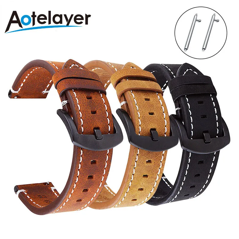 Quick Release 18 19 20 21 22 24mm High Quality Frosted Retro Calf Genuine Leather Watchbands Flat Head Universal Strap Bracelet
Quick Release 18 19 20 21 22 24mm High Quality Frosted Retro Calf Genuine Leather Watchbands Flat Head Universal Strap Bracelet