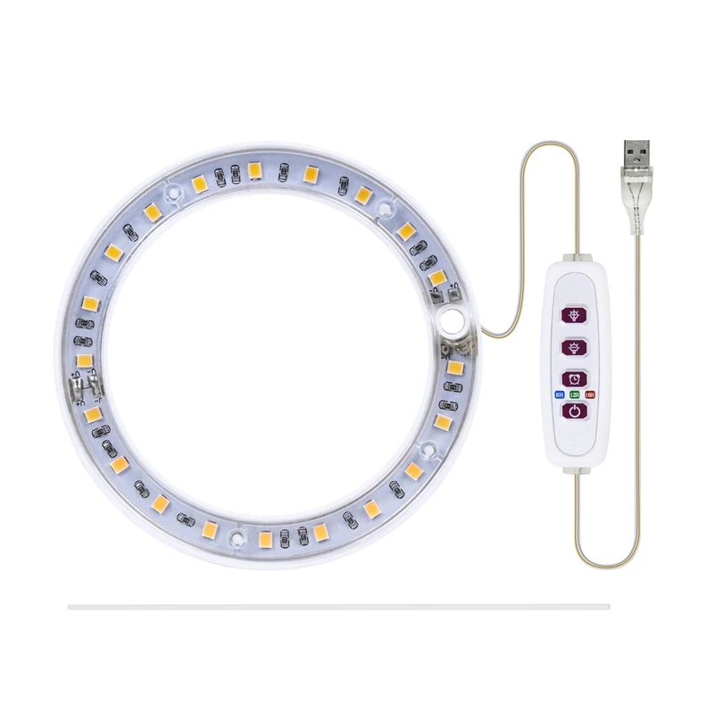 LED Grow Light Full Spectrum Phyto Grow Lamp USB Angel Ring Lamp For Succulents, Flower Plants Growth
LED Grow Light Full Spectrum Phyto Grow Lamp USB Angel Ring Lamp For Succulents, Flower Plants Growth