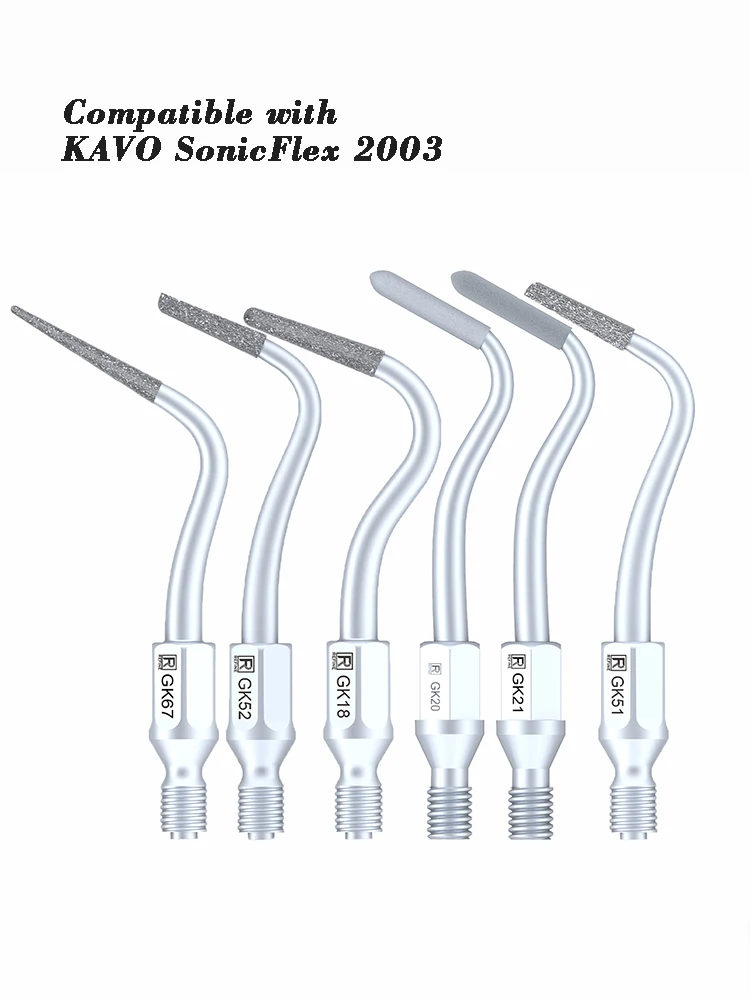 For KAVO SONICflex 2003 Dental Ultrasonic Scaler Scaling Tips GK18 GK20 GK21 GK51 GK52 GK67 GK81 GK83 GK84 GK85 Scaler Handpiece
For KAVO SONICflex 2003 Dental Ultrasonic Scaler Scaling Tips GK18 GK20 GK21 GK51 GK52 GK67 GK81 GK83 GK84 GK85 Scaler Handpiece