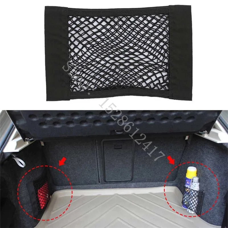 

For Ford Escape Kuga 2014 2015 2016 2017 2018 2019 2020 Car Trunk Seat Back Elastic Storage Net Cargo Organizer Bag Accessories