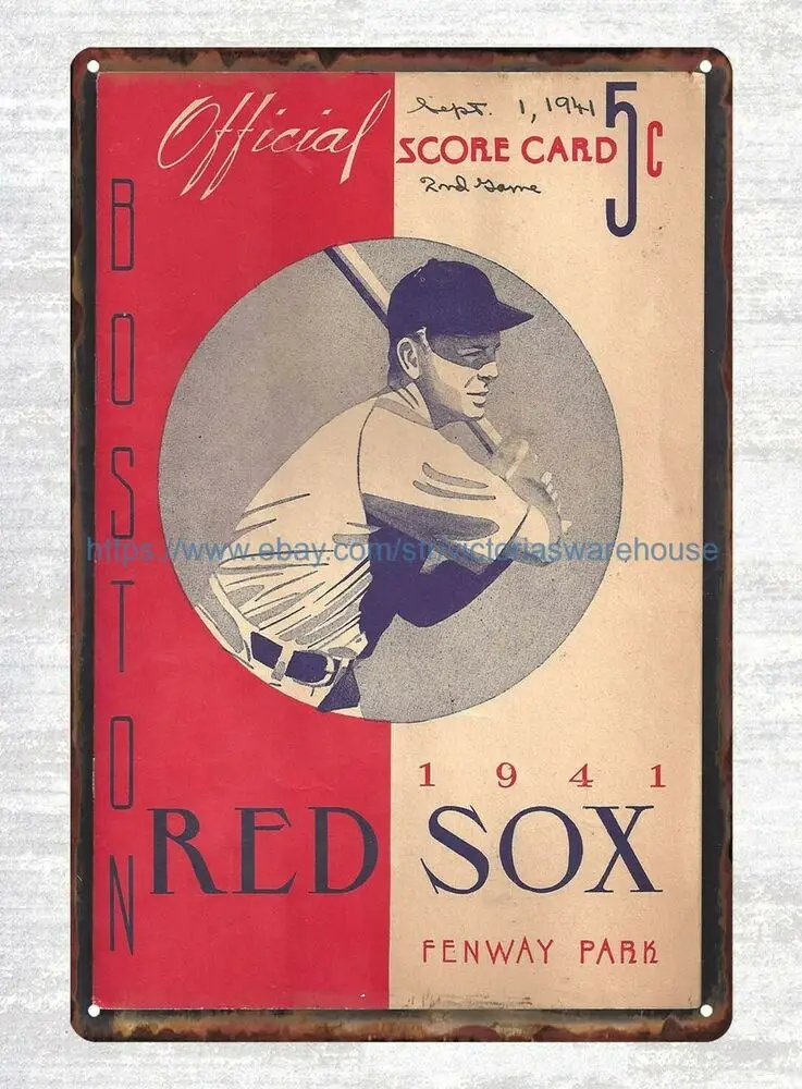 1941 игровая программа Boston Red Sox жестяная вывеска красивые спальни
1941 игровая программа Boston Red Sox жестяная вывеска красивые спальни