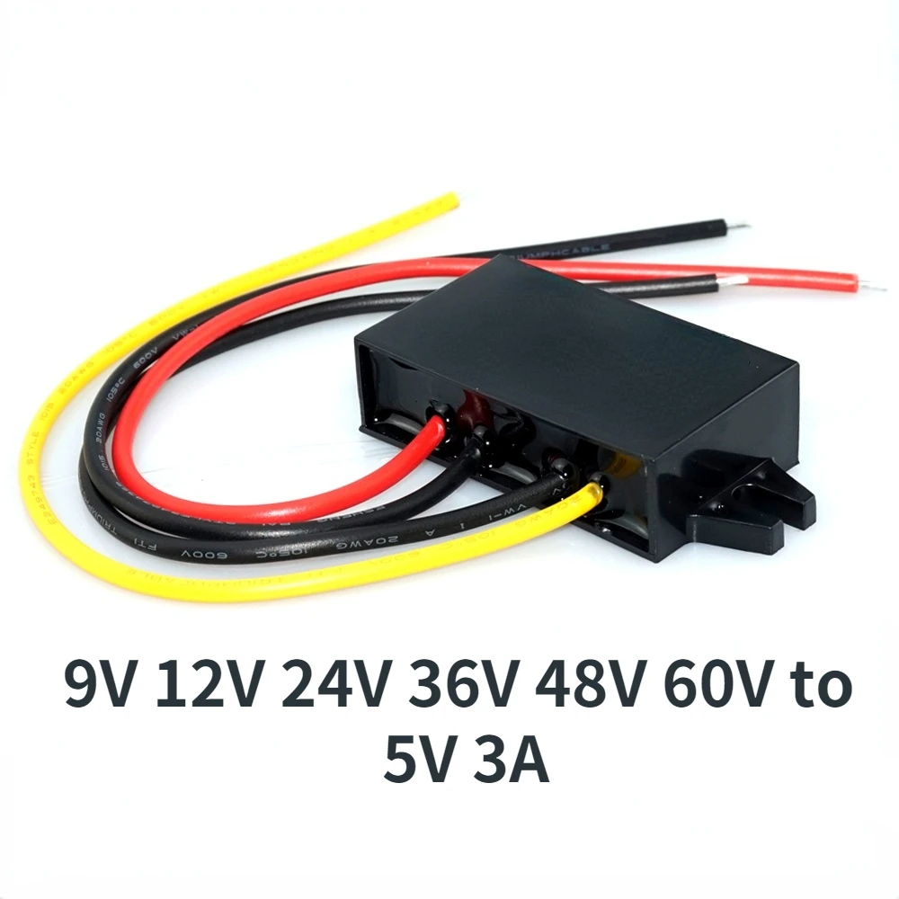 12 Volt to 5 Volt 3A15W DC DC Step Down Converter Car LED Power Supply 9V 12V 24V 36V 48V 60V to 5V
12 Volt to 5 Volt 3A15W DC DC Step Down Converter Car LED Power Supply 9V 12V 24V 36V 48V 60V to 5V