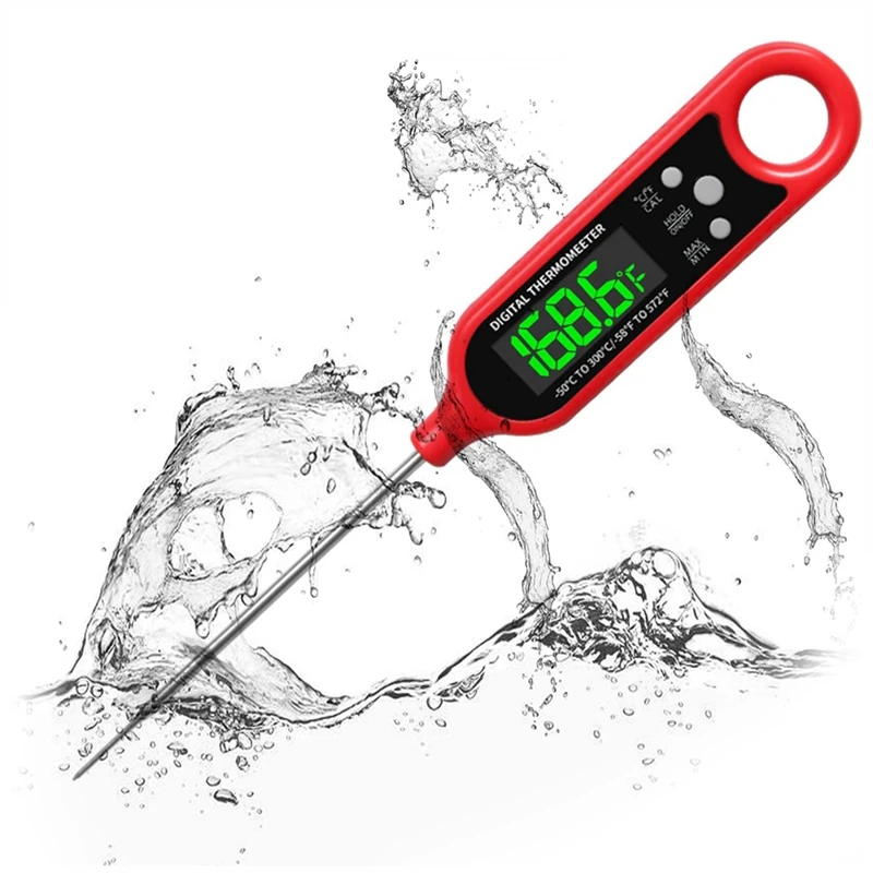 Digital Instant Read Meat Thermometer, 3S Fast Reading Food Thermometer With LCD Display, IP66 Waterproof For BBQ Grill
Digital Instant Read Meat Thermometer, 3S Fast Reading Food Thermometer With LCD Display, IP66 Waterproof For BBQ Grill