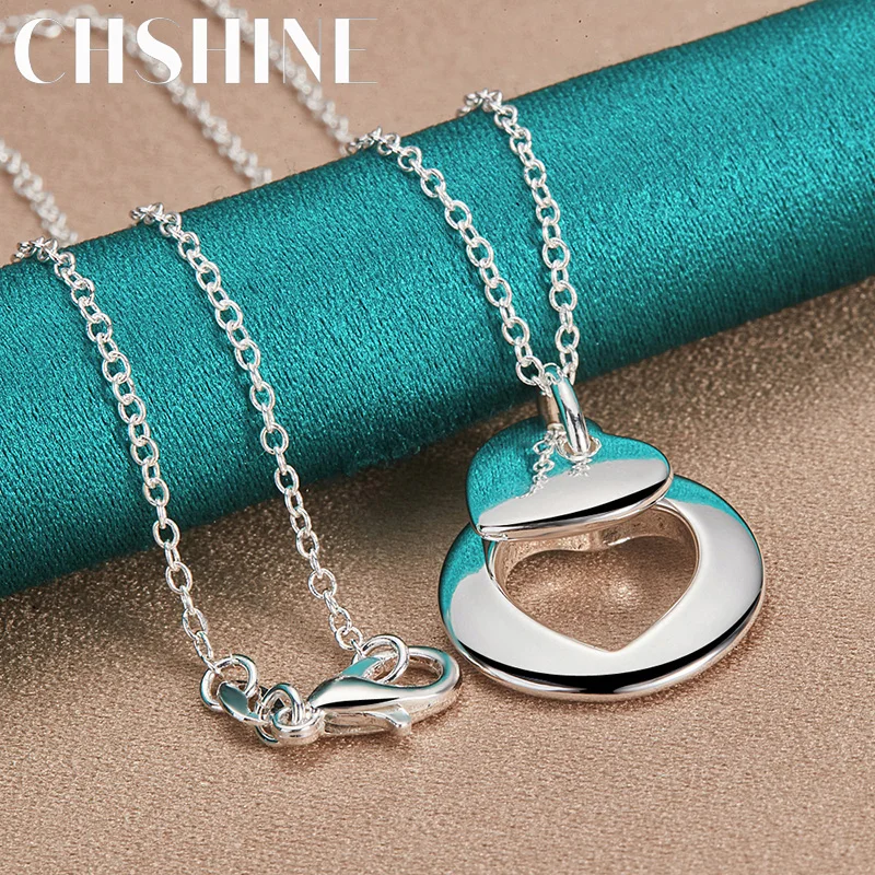 CHSHINE 925 Sterling Silver Round Card Slot Heart 16-30 Inch Pendant Necklace For Women Wedding Engagement Fashion Jewelry
CHSHINE 925 Sterling Silver Round Card Slot Heart 16-30 Inch Pendant Necklace For Women Wedding Engagement Fashion Jewelry