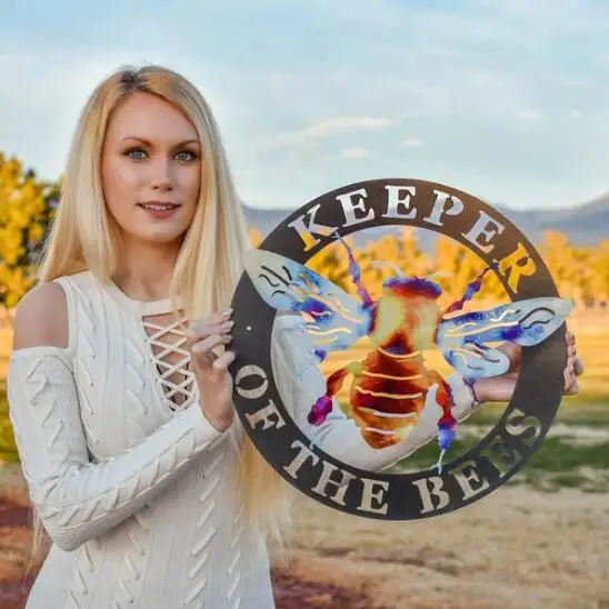 KEEPERS OF THE BEES METAL ART Courtyard Colorful Bees The Thanking Giving Decorations Mason Jar Centerpieces for Dining Room
KEEPERS OF THE BEES METAL ART Courtyard Colorful Bees The Thanking Giving Decorations Mason Jar Centerpieces for Dining Room