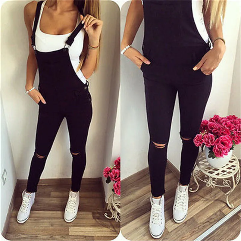 

Spring Autumn Casual Overalls Women Baggy Denim Jeans Jumpsuit Bib Full Length Pinafore Dungaree Overall Jumpsuit Pants