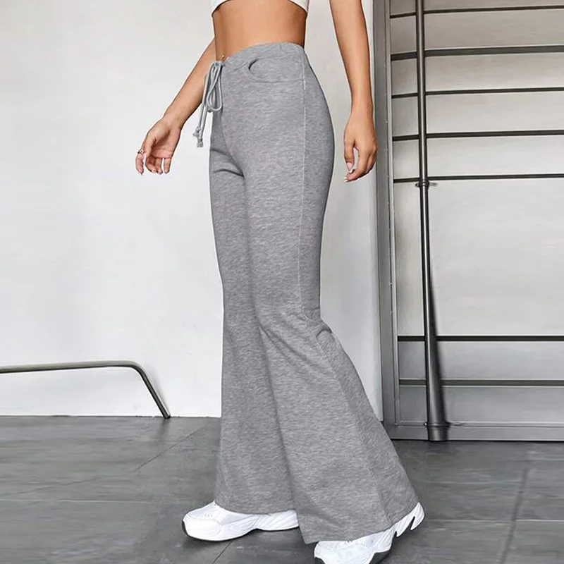 Women Sports High Waist Drawstring Bell-Bottom Pants Solid Color Yoga Pant Micro Flared Pants Soft Casual Fitness Slim
Women Sports High Waist Drawstring Bell-Bottom Pants Solid Color Yoga Pant Micro Flared Pants Soft Casual Fitness Slim