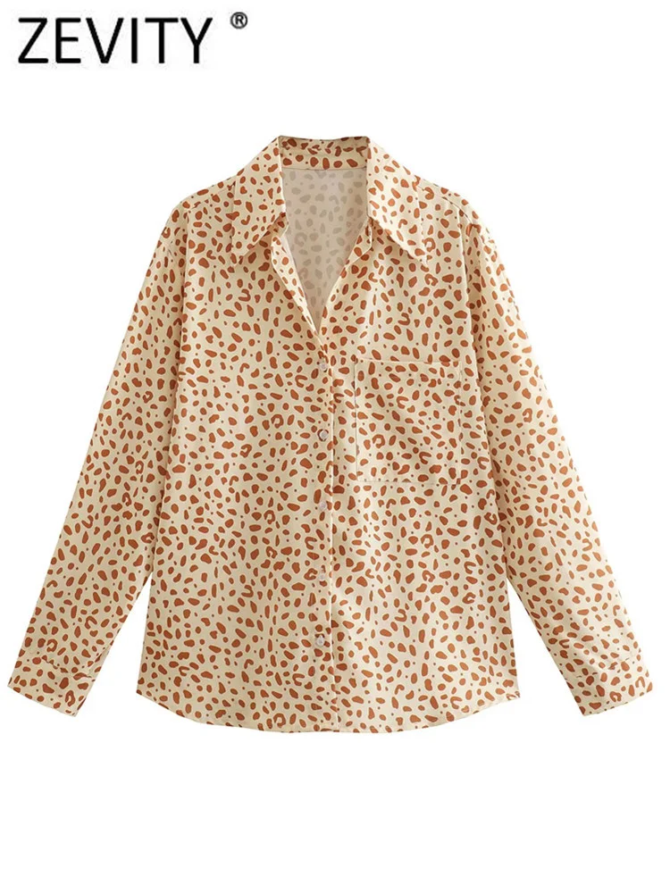 Zevity Women Vintage Leopard Print Pocket Smock Blouse Office Lady Long Sleeve Buttons Casual Slim Blusas Chemise Tops LS1356
Zevity Women Vintage Leopard Print Pocket Smock Blouse Office Lady Long Sleeve Buttons Casual Slim Blusas Chemise Tops LS1356