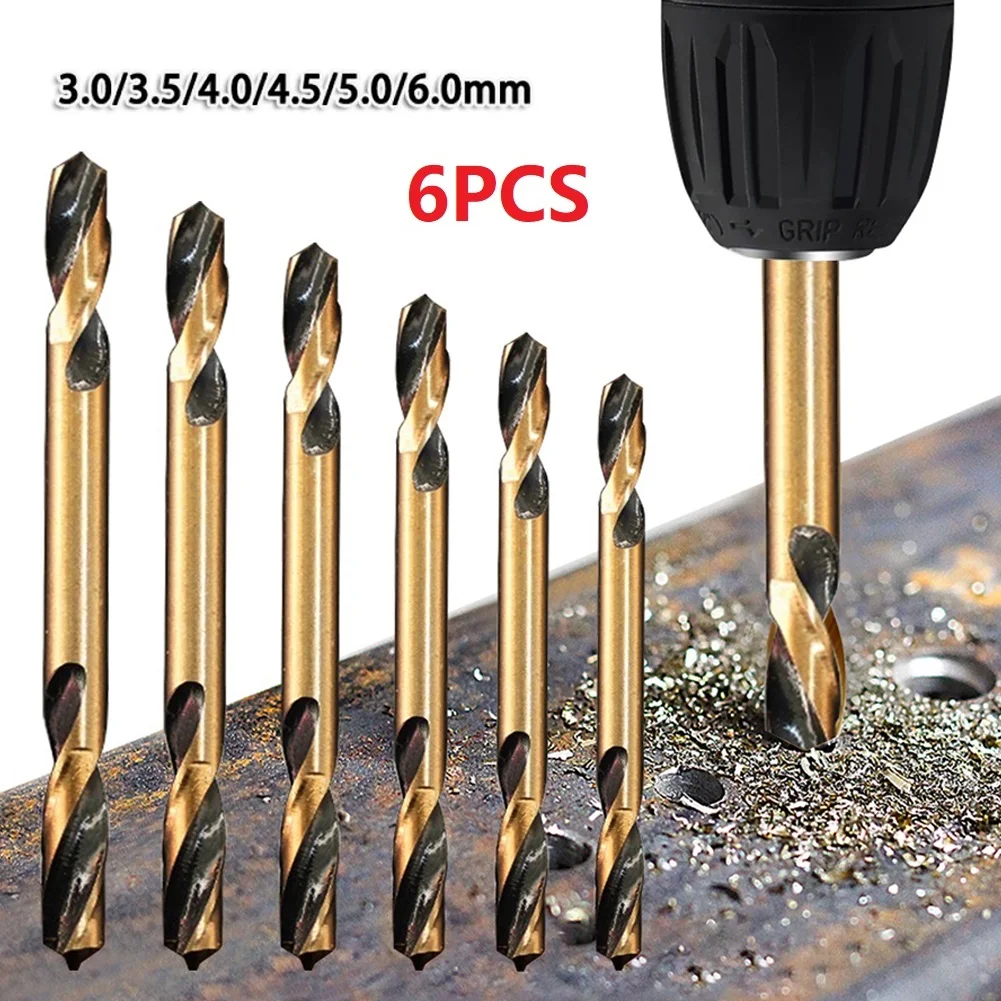 6pcs HSS Double-headed Twist Auger Drill Bit Set Double Ended Drill Bits For Metal Stainless Steel Iron Wood Drilling Power Tool
6pcs HSS Double-headed Twist Auger Drill Bit Set Double Ended Drill Bits For Metal Stainless Steel Iron Wood Drilling Power Tool