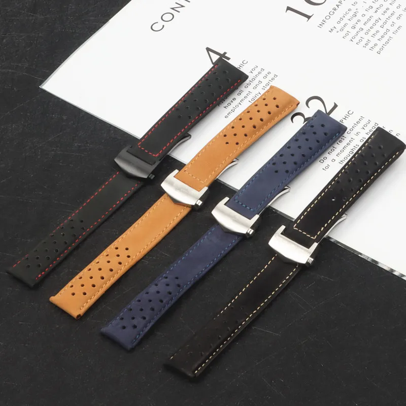 22mm Black Blue Brown Frosted Genuine Leather Watchband For CARRERA Watch Strap for MONACO Wristband AQUARACER Bracelet
22mm Black Blue Brown Frosted Genuine Leather Watchband For CARRERA Watch Strap for MONACO Wristband AQUARACER Bracelet