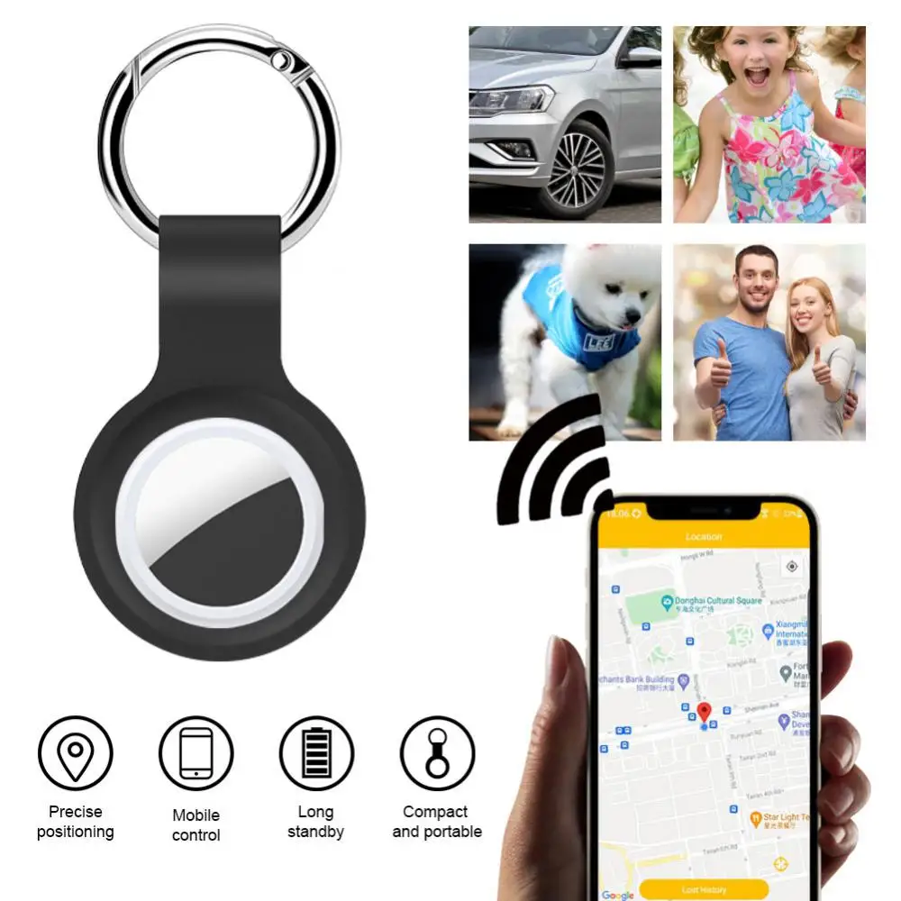 

GPS Tracker With Protective Case Anti-lost Smart Finder WIFI Tracker CR2032 Button Battery For Apple Airtag Portable Key Finder