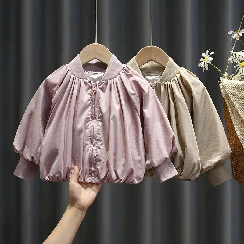 Summer Spring Fashion Loose Puff Sleeves Girls Lined Coat Full Zipper Baby Jackets Children Outerwear Kids Outfits 3-16 Years
Summer Spring Fashion Loose Puff Sleeves Girls Lined Coat Full Zipper Baby Jackets Children Outerwear Kids Outfits 3-16 Years