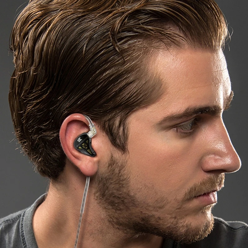 

587D KZ-DQS In Ear Earphone Dynamic Monitor Earbud HIFI Sport Noise Cancelling Headsets with Microphone DQS Headset