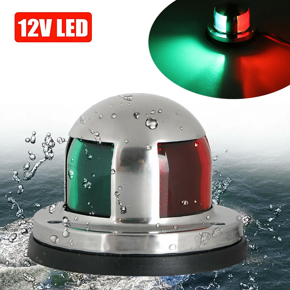 2 In 1 12V LED Bow Navigation Light Marine Boat Yacht Pontoon Stainless Steel Waterproof Boat Indicator Light
2 In 1 12V LED Bow Navigation Light Marine Boat Yacht Pontoon Stainless Steel Waterproof Boat Indicator Light