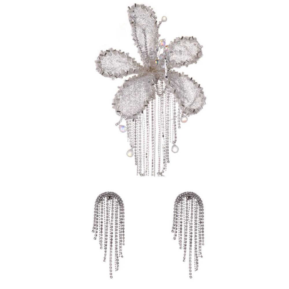 Роскошные серьги-подвески в комплекте с элегантными кисточками из сплава Головные уборы для свиданий шоу выступлений на сцене
Роскошные серьги-подвески в комплекте с элегантными кисточками из сплава Головные уборы для свиданий шоу выступлений на сцене