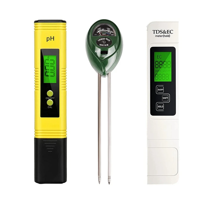PH Meter, 3 In 1 Garden Soil Test Kit, TDS PPM Meter, Soil Test Kit For Indoor/Outdoor Plants Plant Soil Moisture Tester
PH Meter, 3 In 1 Garden Soil Test Kit, TDS PPM Meter, Soil Test Kit For Indoor/Outdoor Plants Plant Soil Moisture Tester