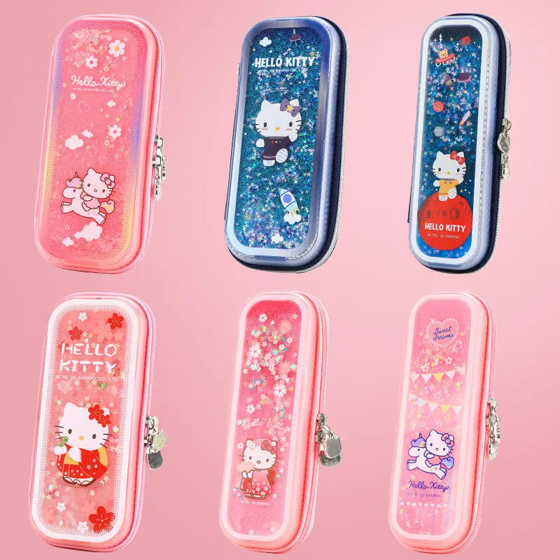 Hello Kitty Kawaii Anime Sanrio School Pen Case Cute Cartoon Girly Heart Quicksand Large Capacity Pencil Bag Toys for Kids
Hello Kitty Kawaii Anime Sanrio School Pen Case Cute Cartoon Girly Heart Quicksand Large Capacity Pencil Bag Toys for Kids