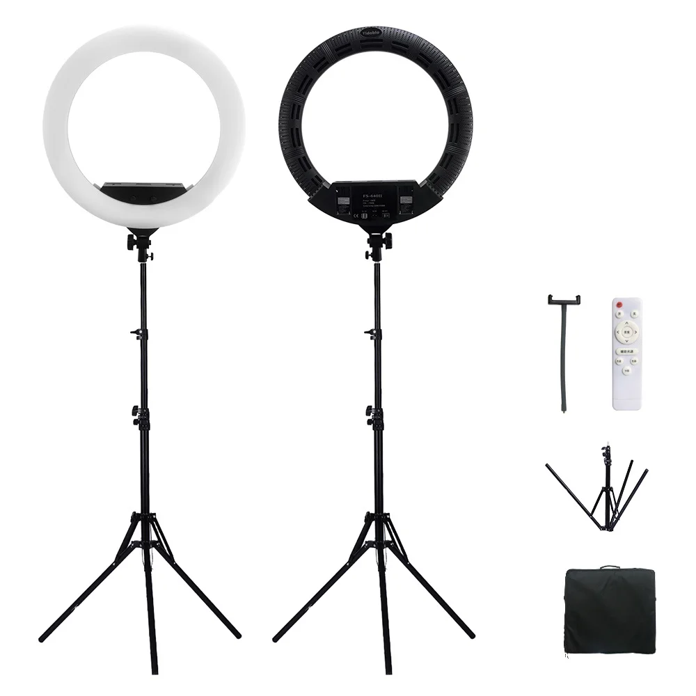 Professional Ring Light Lamp With Tripod 22inch Yidoblo FS-640SII 100W Makeup Fill Light Video Studio Photography Lighting Vlog
Professional Ring Light Lamp With Tripod 22inch Yidoblo FS-640SII 100W Makeup Fill Light Video Studio Photography Lighting Vlog