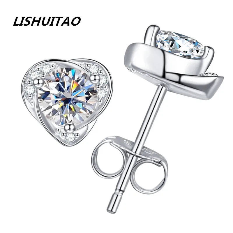 Jewelry For Women's 18K Gold 0.5 Carat Moissanite Diamond Stud Heart Hanging Earrings Classic Fashion 
Jewelry For Women's 18K Gold 0.5 Carat Moissanite Diamond Stud Heart Hanging Earrings Classic Fashion